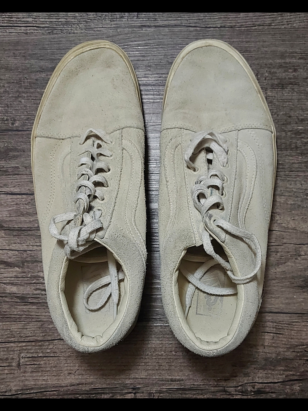Vans Men’s Suede Old Skool Sneakers in Light Beige